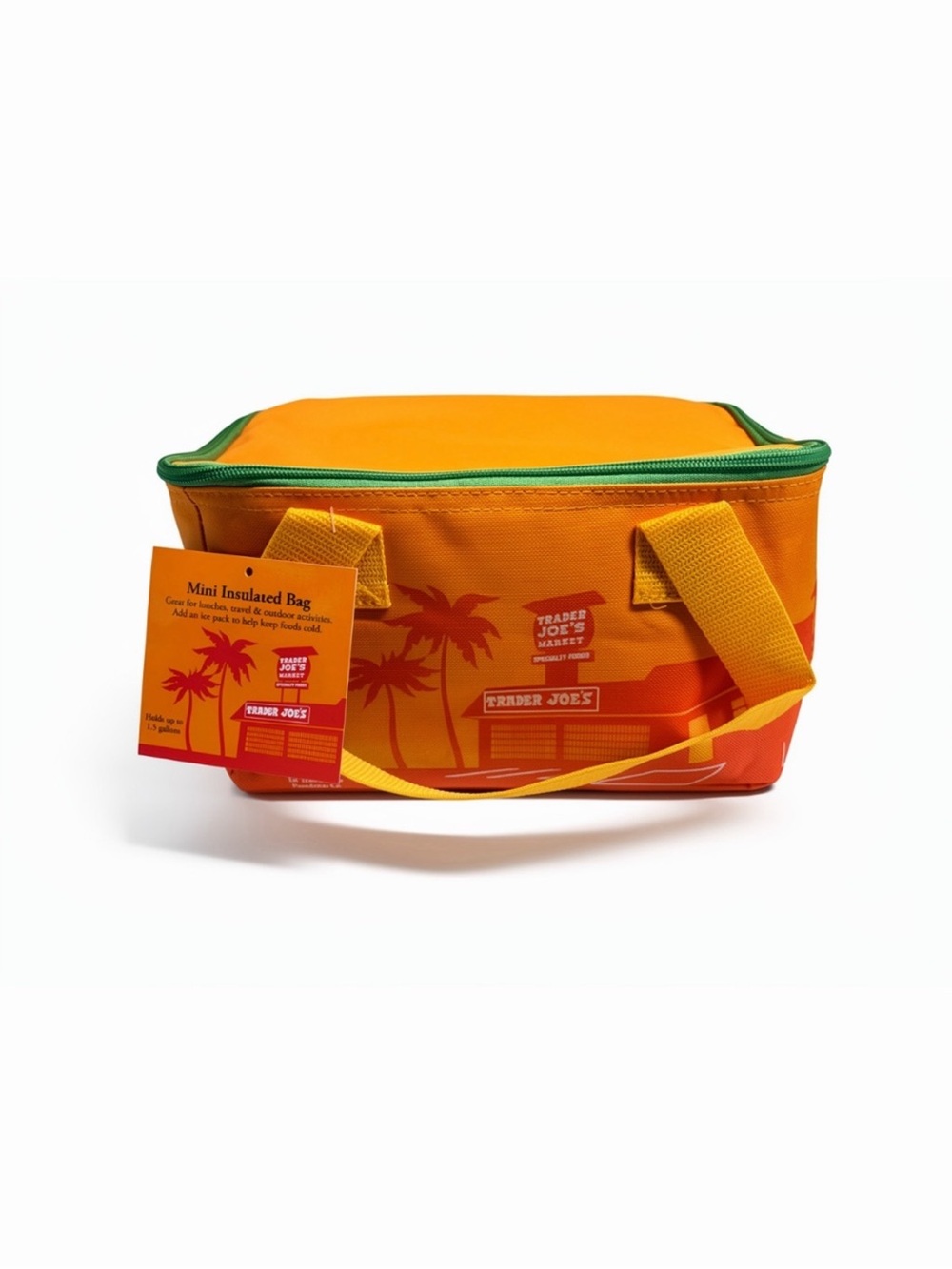 Trader Joe's Orange Mini Insulated Lunch Bag
